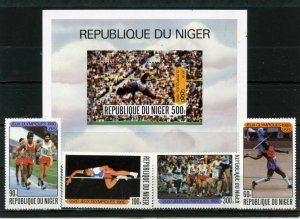 NIGER 1980 SUMMER OLYMPIC GAMES MOSCOW SET OF 4 STAMPS & S/S MNH