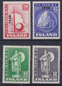 Iceland 232-235 MNH 1940 T. Karlsefni Statue CV $275.