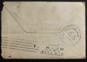 1899 Birkenhead England Cover To Rhinebeck NY USA Original Letter Enclosed