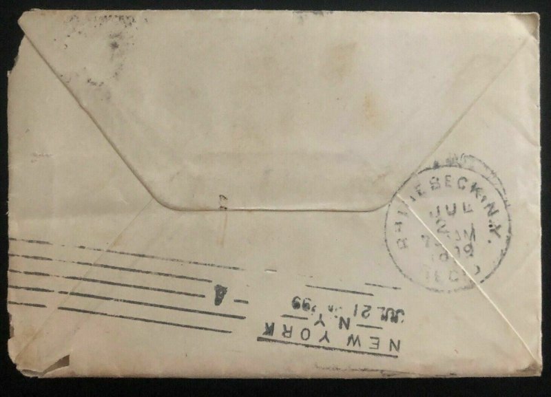 1899 Birkenhead England Cover To Rhinebeck NY USA Original Letter Enclosed