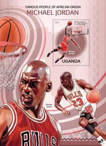 UGANDA 2013 SHEET BASKETBALL PLAYERS SPORTS ugn13109b