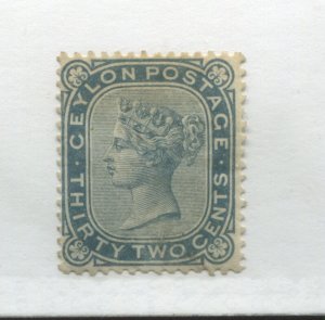 Ceylon QV 1872 32 cents mint o.g. hinged