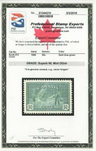 #272 50c Logging Canada Grade: Superb 98 OG MNH w/PSE cert.  (JH 6/26/21)  