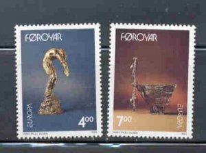 Faroe Islands Sc 252-3 1993 Europa stamp set mint NH