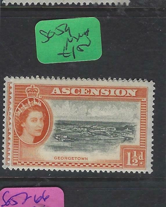 ASCENSION (PP2501B)  QEII  1 1/2D     SG  59     MNH