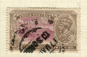 INDIA; 1931 early GV NEW DELHI issue fine used 1a. value