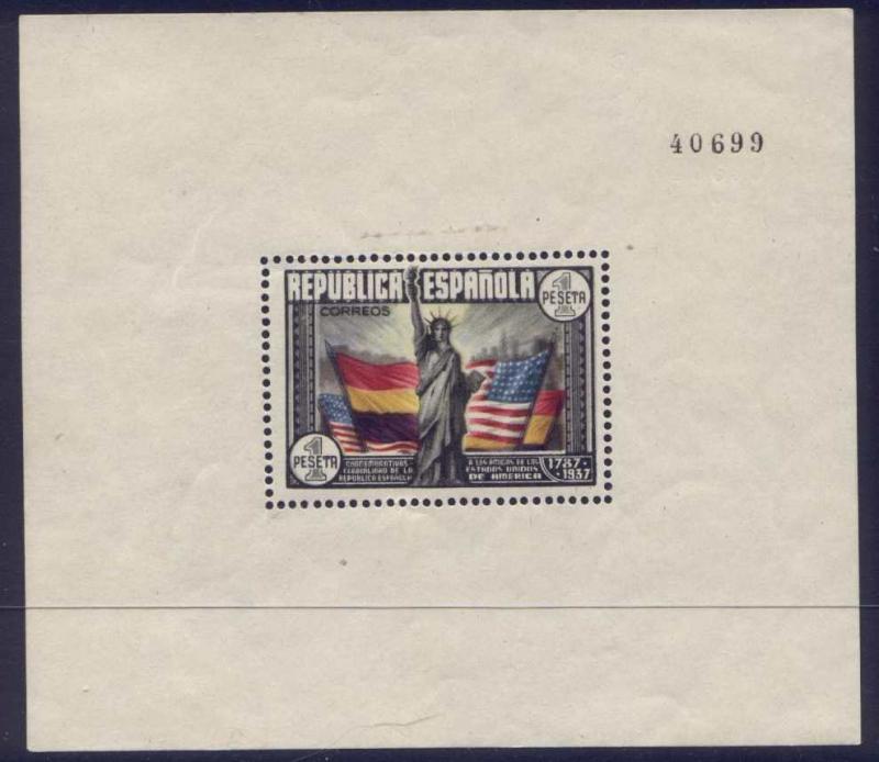 Spain 585c MNH Statue of Liberty, Flags