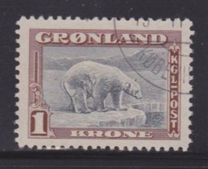 Greenland 16 VF-used light cancel nice color scv $ 43 ! see pic !