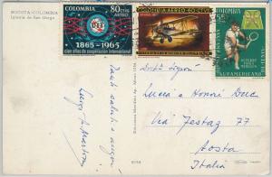 59883 - COLOMBIA - POSTAL HISTORY: SPECIAL  CARD 1966 -  UIT  Tennis