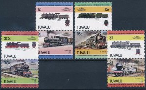 [63579] Tuvalu 1984 Steam Locs - Trains - Railways  MNH