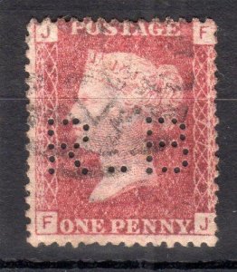 PENNY RED PLATE 177 WITH 'R B' PERFIN