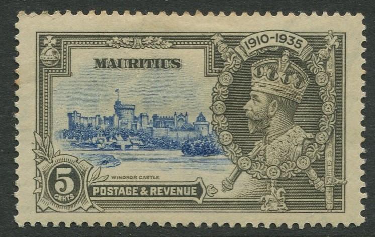 Mauritius - Scott 204 - Silver Jubilee -1935 - MH -Single 5c Stamp