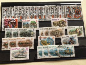 Bahamas  used duplicated stamps  A12676