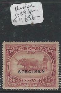 MALAYA KEDAH  (P1704B)  COW  35C  SG 59S  SPECIMEN  MOG 