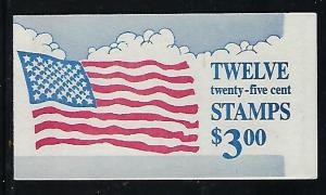 BK161 Catalog # Complete Booklet $3.00 face value 12 25ct Flag stamps P#1111