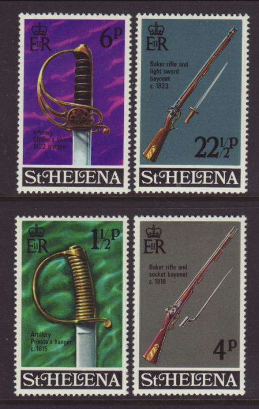 St Helena 263-266 Swords,Guns MNH VF