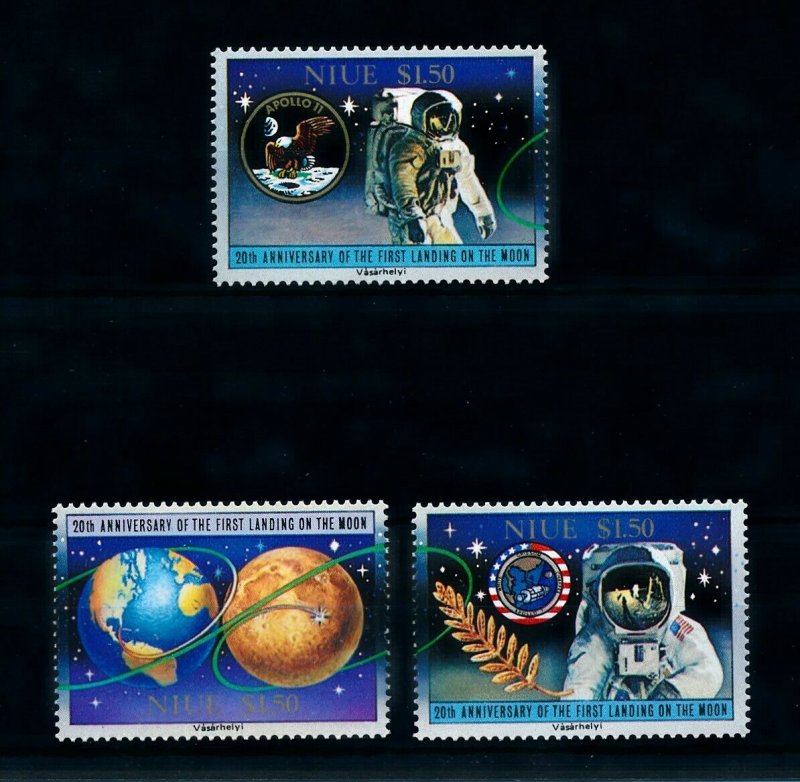 [102265] Niue 1989 Space travel weltraum Apollo 11  MNH