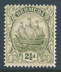 Bermuda #86 NH 2 1/2p Caravel - Wmk. 4