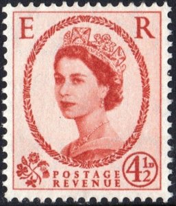 Great Britain #360 4½d Queen Elizabeth II: Single (1959) MNH