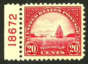 U.S. #567 MINT PL# SINGLE OG NH