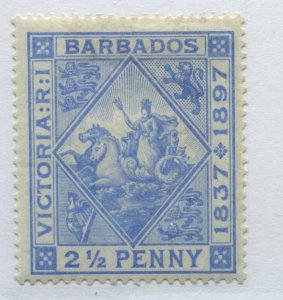 Barbados QV 1897 2 1/2d mint o.g. hinged