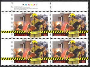 Canada Sc# 1986 MNH PB UL 2003 48c Firefighter carrying victim