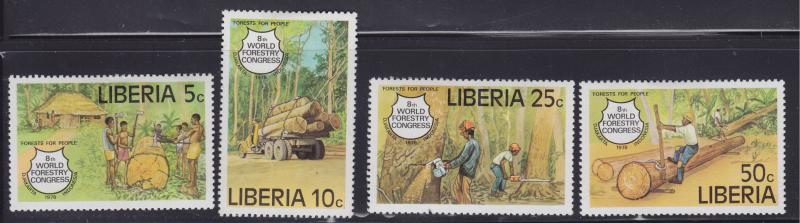 Liberia 826-829 World Forestry Congress 1978