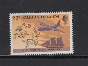 Falkland Islands  #401  (1984 UPU Congress issue) VFMNH CV $0.60
