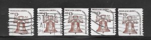 #1618 Used 5 stamps 10 Cent Lot (my19) Collection / Lot