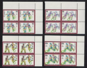 Somalia World Cup Football Championship Corner Blocks of 4 2002 MNH MI#927-930