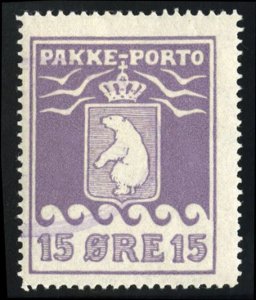 Greenland Q5, $300, 1930 15o violet, lightly hinged
