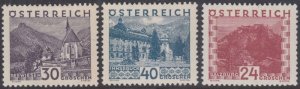 AUSTRIA Sc # 342-4 MINT VLH, PART SET, VARIOUS AUSTRIAN SCENES