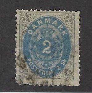 Denmark  SC#16 Used F-VF SCV$25.00.....Great Opportunity!