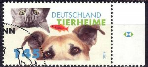 Germany 2012 Domestic Animals Dogs Cats Fishes Mi. 2945 Used CTO