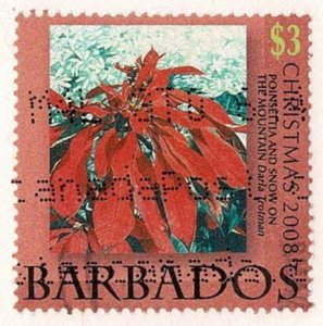 Barbados #1147 used $3 poinsettia