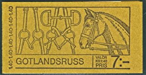 SWEDEN (H300) Scott 1214a 1.40kr Gotland Ponies Booklet