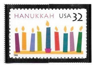 SCOTT  3118  HANUKKAH  32¢  SINGLE  MNH  SHERWOOD STAMP