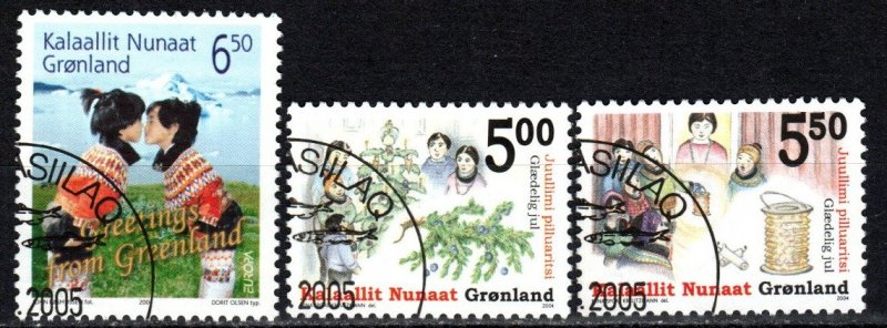 Greenland #438-40  F-VF Used CV $6.75  (X5629)