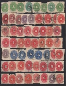 Mexico an unsorted lot of the 1886-90 numeral series