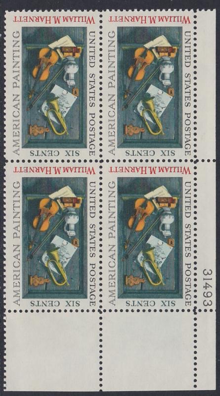 1386 William Harnett Plate Block MNH