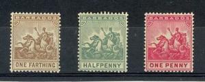 Barbados Scott 91-93 Mint hinged (Catalog Value $56.00)