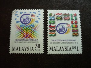 Stamps - Malaysia - Scott# 642-643 - Mint Hinged & Used Set of 2 Stamps