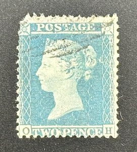 1855 Great Britain Stamp (Scott #13) Used w/faults