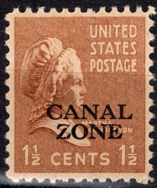 US Canal Zone Scott # 118-119 1/2 Cent & 1 1/2 Cent Benjamin Franklin Set/2 MH