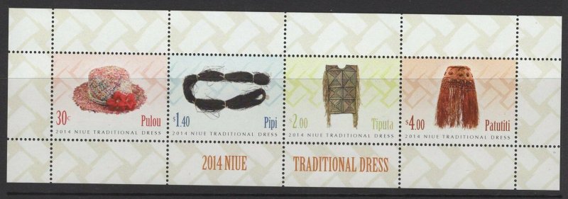 NIUE 2014 TRADITIONAL DRESS SHEET MNH 