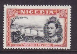 Nigeria-Sc#64- id12-unused og NH 2sh6p KGVI-perf 13.5-1942-any rainbow coloring