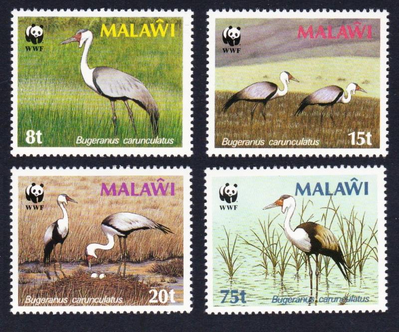 Malawi Birds WWF Wattled Crane 4v SG#759-762 MI#477X-0X SC#494-497