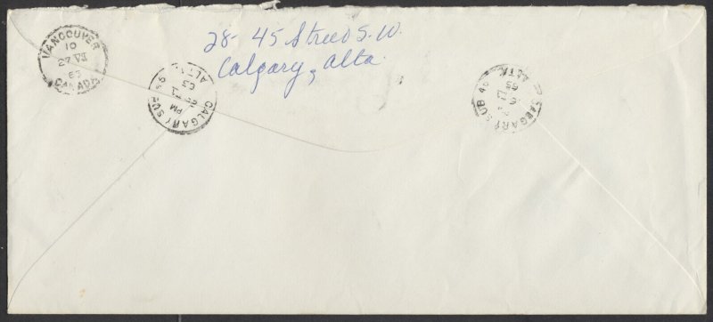 1965 Registered Cameo PSE Uprated Calgary ALTA Sub 46 to Vancouver #10 Size