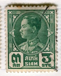 THAILAND;  1928 early King Prajadhipok issue fine used 3s. value