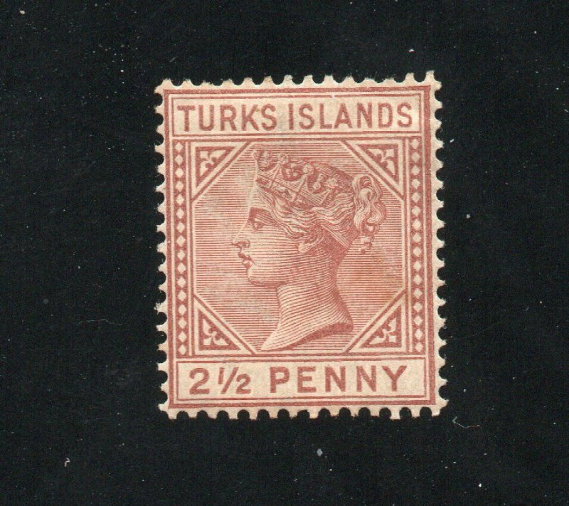 Turks Islands - SG# 56 MH / wmk crown CA/ Die I  -  Lot 0420046